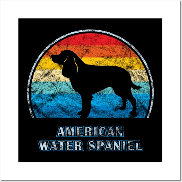 American Water Spaniel Vintage Design Dog Wall Art by millersye